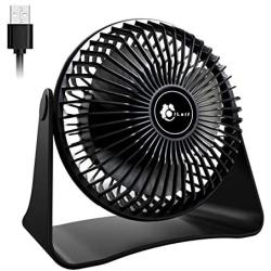 iLaif USB Small Desk Fan 6 Inch Portable Fan 3 Speed Strong Airflow Quiet Operation 360° Rotate Mini Personal Small Table Fan for Bedroom, Home, Office