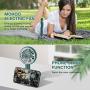 Handheld Fan Rechargeable MOHOO Mini Fan Portable 4 Speed Small Personal Fan 15¡ã Rotatable with Holder, Lanyard and Removable Guard for Desk Home Office Outdoor Beach Travelling