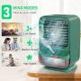 Covoi Portable Air Conditioner Fan- Personal Air Cooler Fan with 3 Wind Speeds Air Humidifier,4000 mAh Power Rechargeable Mini Air Conditioner Fan with Light for Room Home Office