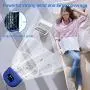 Evaporative Air Cooler,Personal Mini Air Cooler with Remote & Battery,Portable AC Air Conditioner Fan (Blue Dark)