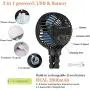 Mini Handheld Personal Portable Fan, Baby Stroller Fan, Car Seat Fan, Desk Fan, with Flexible Tripod Fix on Stroller Student Bed Bike Crib Car Rides, USB or Battery Powered (Black) Mini Handheld Personal Portable Fan, Baby Stroller Fan, Car Seat Fan, Desk Fan, with Flexible Tripod Fix on Stroller Student Bed Bike Crib Car Rides, USB or Battery Powered (Black)