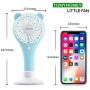 Tonyhoney Mini Handheld Portable Fan Hand Held Personal Fan Rechargeable Battery Operated Powered Cooling Desktop Electric Fan, 2000mAh Battery 2 Modes for Home Office Travel Outdoor (Blue)