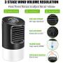 MZTDYTL Portable Air Conditioner, Mini Personal Air Cooler Quiet Desk Fan with 3 Speeds 7 Colors, Portable AC Unit Humidifier Misting Fan with Handle for Home Office Room Dorm