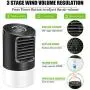 MZTDYTL Portable Air Conditioner, Mini Personal Air Cooler Quiet Desk Fan with 3 Speeds 7 Colors, Portable AC Unit Humidifier Misting Fan with Handle for Home Office Room Dorm