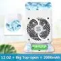 MORIOX Portable Air Conditioner Evaporative AC Cooler with Rechargeable Battery 3 Speed Fan with 3 Atomizing Humidifiers Oscillation & Timer for Home & Office & Car