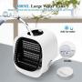 Personal Air Conditioner, Portable Air Conditioner Fan for Small Room Portable Air Cooler with 3 Speeds USB Small Desk Air Conditioner 3 in 1 Cooling Fan Humidifier Mini Air Conditioner for Home Office Room (white-2)