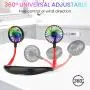 Anglink Hands Free Neck Fan, USB Rechargeable Portable Fan, 3 Speeds Mini Wearable Fan, Personal Fan with Colorful LED Lights for Traveling Camping Office, Black Red Anglink Hands Free Neck Fan, USB Rechargeable Portable Fan, 3 Speeds Mini Wearable Fan, Personal Fan with Colorful LED Lights for Traveling Camping Office, Black Red