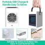 Portable Air Conditioner, KOXXBASS 3 Speeds Personal Air Conditioner Fan with Ice Tray Noiseless Evaporative Air Cooler for Home Office Room Desktop