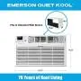 Emerson Quiet Kool 230V 12,000 Wall Air Conditioner with 10,600 BTU Supplemental Heating, EATE12RD2T, 12000 Standard, White Emerson Quiet Kool 230V 12,000 Wall Air Conditioner with 10,600 BTU Supplemental Heating, EATE12RD2T, 12000 Standard, White