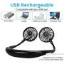 Neck Fan Wearable Personal Fans - 3 Speed Small Portable Fan with 7 LED Lights, Mini USB Neck Fans Portable Rechargeable, 360° Cooling Battery Operated Neck Fan for Sport Outdoor Table Office Black Neck Fan Wearable Personal Fans - 3 Speed Small Portable Fan with 7 LED Lights, Mini USB Neck Fans Portable Rechargeable, 360° Cooling Battery Operated Neck Fan for Sport Outdoor Table Office Black