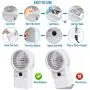 Kentaly Portable Air Conditioner Fan, 4 in 1 Personal Air Conditioner Cooler with Timing, 3 Speeds Mini Air Conditioner Portable, Quiet Desk Air Conditioner Fan Portable AC Unit with 7 Colors Light