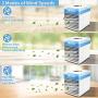 Portable Air Conditioner Small AC Personal Air Conditioners Fan with Evaporative Humidify | 3 Wind Speeds | 7 Colors Nightlight | Mini Desktop Air Cooler Fan for Dorm Office Room