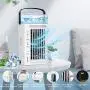Portable Air Conditioner, Personal Mini Evaporative Conditioner Air Cooler with 3 Speeds, LED Lights, Desktop Quiet Cooling Fan Air Humidifier Misting Cooler for Room Home Office Portable Air Conditioner, Personal Mini Evaporative Conditioner Air Cooler with 3 Speeds, LED Lights, Desktop Quiet Cooling Fan Air Humidifier Misting Cooler for Room Home Office