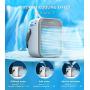 Portable Air Conditioner, Anti-Leak Personal Mini Air Conditioner Fan, Rechargeable USB Evaporative Air Cooler With 3-Speed Mode LED Light,Desktop Quiet Swamp Cooler Humidifier for Room/Office/Camping