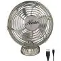 HUNTER Personal Retro USB Fan, 1 Speed Setting, 70 Degree Tilt Angle, 4'' inch, Brushed Nickel HUNTER Personal Retro USB Fan, 1 Speed Setting, 70 Degree Tilt Angle, 4'' inch, Brushed Nickel