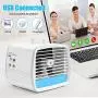 Portable Air Conditioner Fan,Personal Evaporative Air Cooler,Quiet USB Mini Desk Cooling Fan Air Humidifier Misting Fan-3 Speeds,7-Color LED Light,480ML Water Tank For Room Home Office Outdoor Camping Portable Air Conditioner Fan,Personal Evaporative Air Cooler,Quiet USB Mini Desk Cooling Fan Air Humidifier Misting Fan-3 Speeds,7-Color LED Light,480ML Water Tank For Room Home Office Outdoor Camping