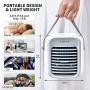 Portable Air Conditioner | LISOPO Rechargeable Evaporative Air Cooler with Air Humidifier & Filtration Function & 7 Color Night Light | Personal Mini Air Conditioner Desk Fan for Bedroom Office Home