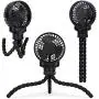 Mini Stroller Fan Clip On, Portable Rechargeable Handheld Personal Fan with Flexible Tripods, Small Desk Fans USB or Battery Powered Travel Powerful Quiet Fan for Baby, Treadmill, Carseat, Room, Gym Mini Stroller Fan Clip On, Portable Rechargeable Handheld Personal Fan with Flexible Tripods, Small Desk Fans USB or Battery Powered Travel Powerful Quiet Fan for Baby, Treadmill, Carseat, Room, Gym
