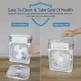 NTMY Portable Air Conditioner Fan, Mini Evaporative Air Cooler with 7 Colors LED Light, 1/2/3 H Timer, 3 Wind Speeds and 3 Spray Modes for Office, Home, Travel (White)