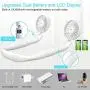 YND Portable Neck Fan Removable Neckband Fan 4000mAh Hand Free Mini Personal Fan with Dual Wind Head LCD Display USB Handheld Fan with 3 Level Air Flow for Outdoor Travel Sport(White) YND Portable Neck Fan Removable Neckband Fan 4000mAh Hand Free Mini Personal Fan with Dual Wind Head LCD Display USB Handheld Fan with 3 Level Air Flow for Outdoor Travel Sport(White)