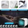 Personal Air Conditioner, 5 in 1 Personal Evaporative Cooler, Portable Air Cooler with 7 Colors LED Light and 3 Speed Desktop Cooling Fan for Home, Room, Office
