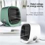 Upgraded Portable Air Cooler, Mini Air Conditioner Fan USB Desk Fan Air Purifier,Humidifier,Evaporative Coolers with 3 Speed and 7 night light for Home,Office & Outdoor (elegant green)