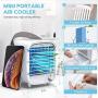 Portable Air Conditioner, 3 in 1 Personal Air Conditioner, Quiet Air Cooler Fan/Humidifier, Build-in Ice Tray, USB Interface, Mini Air Conditioner for Bedroom/Office/Camping/Outdoor