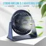 BESKAR 10000mAh Rechargeable Battery Operated Small Table Fan, 6-Inch Personal Quiet Fan with 36Hrs Long Working Time, 3 Speeds & Strong Airflow, Mini USB Desk Fan for Office Bedroom Home
