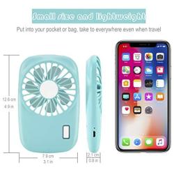 Aluan Handheld Fan Mini Fan Powerful Small Personal Portable Fan Speed Adjustable USB Rechargeable Eyelash Fan for Kids Girls Woman Man Home Office Outdoor Travel