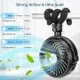 IREENUO Portable Fan, 2500mAh Battery Operated Stroller Fan with Flexible Tripod, 3 Speed 360° Rotatable Mini Handheld Fan with LED Lights for Camping Outdoor