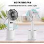 DEKOPRO Handheld Fan Portable Personal Fan Mini Hand Held Fan with USB Rechargeable Battery, Personal Desk Table Fan with Base, Chargeable Fan Oscillating Fan 5 Modes for Home Office Travel Outdoor