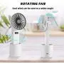 DEKOPRO Handheld Fan Portable Personal Fan Mini Hand Held Fan with USB Rechargeable Battery, Personal Desk Table Fan with Base, Chargeable Fan Oscillating Fan 5 Modes for Home Office Travel Outdoor DEKOPRO Handheld Fan Portable Personal Fan Mini Hand Held Fan with USB Rechargeable Battery, Personal Desk Table Fan with Base, Chargeable Fan Oscillating Fan 5 Modes for Home Office Travel Outdoor
