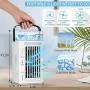 Portable Air Conditioner, Personal Mini Evaporative Conditioner Air Cooler with 3 Speeds, LED Lights, Desktop Quiet Cooling Fan Air Humidifier Misting Cooler for Room Home Office Portable Air Conditioner, Personal Mini Evaporative Conditioner Air Cooler with 3 Speeds, LED Lights, Desktop Quiet Cooling Fan Air Humidifier Misting Cooler for Room Home Office