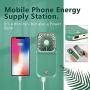Mini Fan Power Bank Mobile phone power bank Small Fan USB Portable Charger Fan Power Bank Mini Handheld Fan Desk Fan, Small Personal Fan with 3 Speeds Neck Fan Rechargeable Fan Green