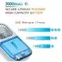 4-IN-1 Portable Neck Fan & Folding Electric Fan & 3000mAh power bank & Phone Stand, Mini Personal Handheld Fan , Small Desk Fan with USB Rechargeable Battery Operated, for Travel Office 4-IN-1 Portable Neck Fan & Folding Electric Fan & 3000mAh power bank & Phone Stand, Mini Personal Handheld Fan , Small Desk Fan with USB Rechargeable Battery Operated, for Travel Office
