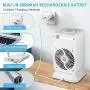 YiimDaifun Portable Air Conditioner, 2000mAh Rechargeable Atomization Fan (Timeable 2-4H), 90° Oscillation Cool Breeze Air Conditioner, Personal Space Cooler for Rooms, Offices, Campers, Indoor YiimDaifun Portable Air Conditioner, 2000mAh Rechargeable Atomization Fan (Timeable 2-4H), 90° Oscillation Cool Breeze Air Conditioner, Personal Space Cooler for Rooms, Offices, Campers, Indoor
