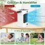 Fterwk Portable Air Conditioner Mini Personal Cooler Fan 120°Auto Oscillation Rechargeable 3 Wind Speeds 7 Colors Night Light Air Cooler Mist Humidifier with Handle for Office/Room/Dorm/Outdoor Fterwk Portable Air Conditioner Mini Personal Cooler Fan 120°Auto Oscillation Rechargeable 3 Wind Speeds 7 Colors Night Light Air Cooler Mist Humidifier with Handle for Office/Room/Dorm/Outdoor