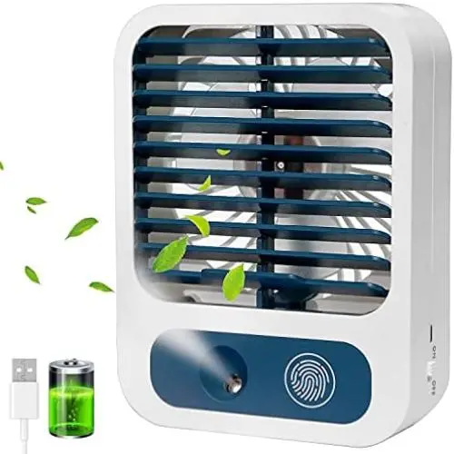 VKTEN Portable Fan, Spray Water Mist Fan, Super Quiet USB Desk Fan 3000mAh Rechargeable Personal Mister Fan with 3 Speeds, 4-15 Working Hours for Office, Travel, Outdoors, Hiking, Camping (White) VKTEN Portable Fan, Spray Water Mist Fan, Super Quiet USB Desk Fan 3000mAh Rechargeable Personal Mister Fan with 3 Speeds, 4-15 Working Hours for Office, Travel, Outdoors, Hiking, Camping (White)