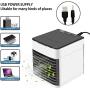 Portable Air Conditioner Desktop Air Cooler Fan,Ultra-low Mute 3 Speeds USB Mini Humidified Evaporative Cooler with Ice Tray for Home, Office，Outdoor