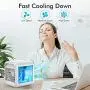 Personal Air Conditioner, Portable Air Conditioners with Icebox, Mini Air Conditioner with 3 Speeds, Table Fan for Room & Office, Air Humidifier, Air Cooler with USB Cable, Quiet, 7-Color Night Light Personal Air Conditioner, Portable Air Conditioners with Icebox, Mini Air Conditioner with 3 Speeds, Table Fan for Room & Office, Air Humidifier, Air Cooler with USB Cable, Quiet, 7-Color Night Light