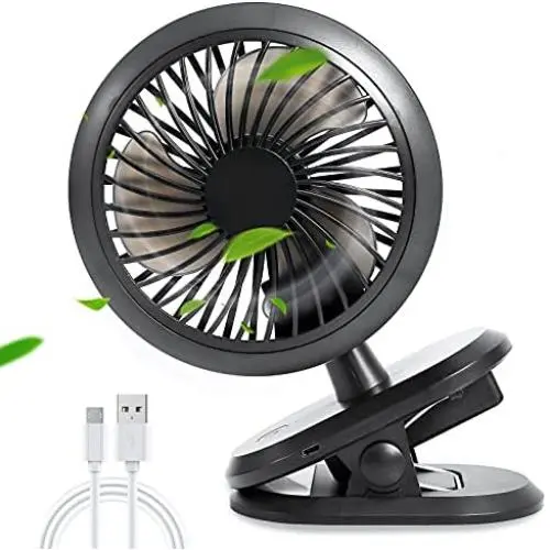 2021 Newest-USB Rechargeable Desk Fan,5000mAh;3 Speeds;360° Rotation Clip-on Portable Cordless Mini Fans with for Cooling Working Sleeping,Quiet Electric Fan for Personal Car Stroller Office (Black) 2021 Newest-USB Rechargeable Desk Fan,5000mAh;3 Speeds;360° Rotation Clip-on Portable Cordless Mini Fans with for Cooling Working Sleeping,Quiet Electric Fan for Personal Car Stroller Office (Black)