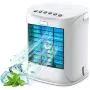 Portable Air Conditioner, Nanssigy Personal Oscillating Mini Air Cooler, Desk Fan Evaporative Cool Mist Humidifiers Air Circulator, Perfect for Bedroom, Office, Small Room (White)
