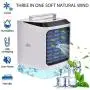 Portable Air Conditioner, Evaporative Air Conditioner Fan, Super Quiet Desk Cooler Fan, Personal Mini Air Cooler with 3 Speeds Colorful LED Light for Home Office Room Portable Air Conditioner, Evaporative Air Conditioner Fan, Super Quiet Desk Cooler Fan, Personal Mini Air Cooler with 3 Speeds Colorful LED Light for Home Office Room