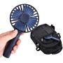 YIHUNION Mini Handheld Fan Portable, Hand held Personal Fan Rechargeable Battery Operated Powered Cooling Desktop Electric USB Fan with Fan Stand, 2500mAh Battery 4 Modes for Home Travel Outdoor（Blue)