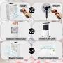Portable Air Conditioner Fan,Cooling Fans, Personal Air Cooler Mini with Timing, 7 Colors Light, 3 Speeds Quiet Air Humidifier, for Room, Home, Office