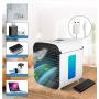 Personal Evaporative mini Cooler Portable mini Conditioner 3in1,with 3 Speeds and 7 Colors LED Night Light for Office Household Outdoor