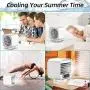 Portable Air Conditioner, Desktop Rechargeable Evaporative Air Cooler and Humidifier with 3 Speeds, Cordless Personal Mini Air Conditioner Fan for Car, Room, Office Portable Air Conditioner, Desktop Rechargeable Evaporative Air Cooler and Humidifier with 3 Speeds, Cordless Personal Mini Air Conditioner Fan for Car, Room, Office