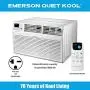 Emerson Quiet Kool 230V 12,000 Wall Air Conditioner with 10,600 BTU Supplemental Heating, EATE12RD2T, 12000 Standard, White Emerson Quiet Kool 230V 12,000 Wall Air Conditioner with 10,600 BTU Supplemental Heating, EATE12RD2T, 12000 Standard, White