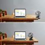 Clip on fan, Stroller Fan for Baby, Mini USB Portable Fan for Bed, Travelling with Rechargeable 2500mA Battery 360° Rotation