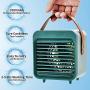 Portable Air Conditioner Rechargeable Evaporative Air Conditioner Fan Mini Air Conditioner Humidifier Atomizing Fan 3-in-1 With Leather Handle 3-Speed Adjustable Suitable for Office Home Camping and Outdoor Activities